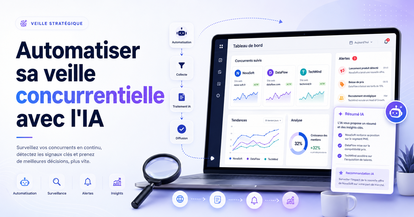 Automatiser sa veille concurrentielle avec l'IA